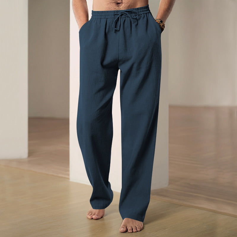 Men Track Sweatpants Breathable And Loose Purplish Blue - D&A