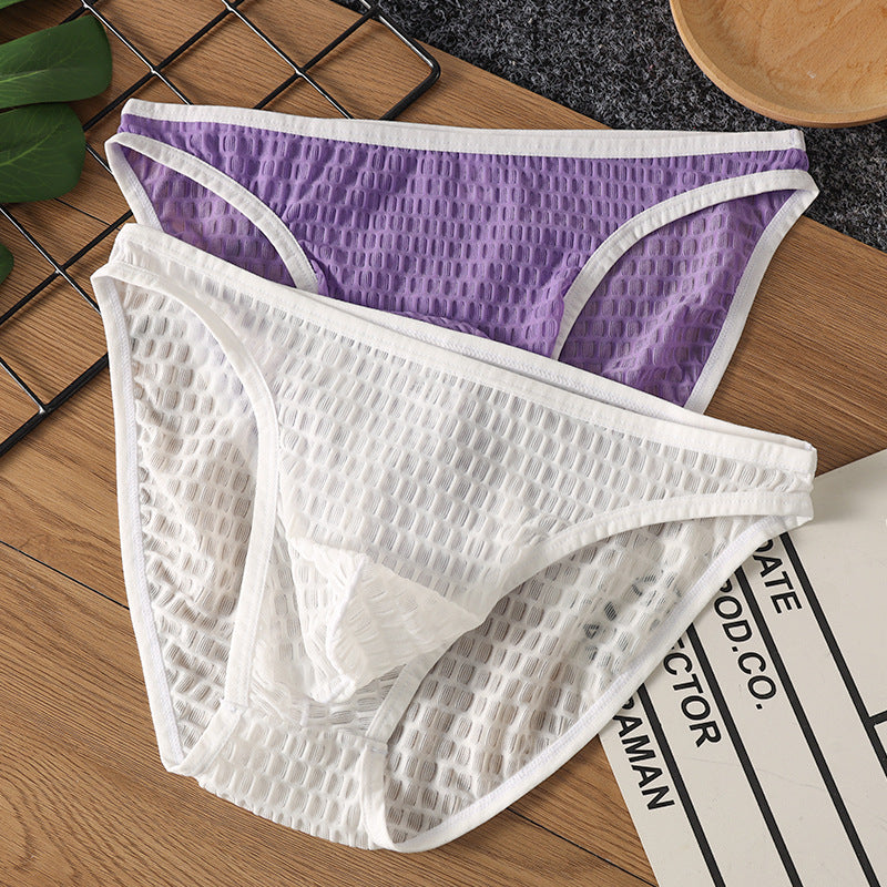Men's Low Waist Transparent Visual Underwear - D&A