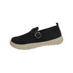 Breathable And Comfortable Sneaker Slip-on Soft Bottom Walking Black - D&A