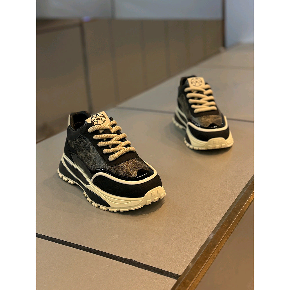 Thick Bottom Wear-resistant Retro Daddy Shoes Male - D&A