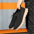 Summer New Dad Shoes British Style Trendy Running Breathable Mesh Surface Shoes Black - D&A
