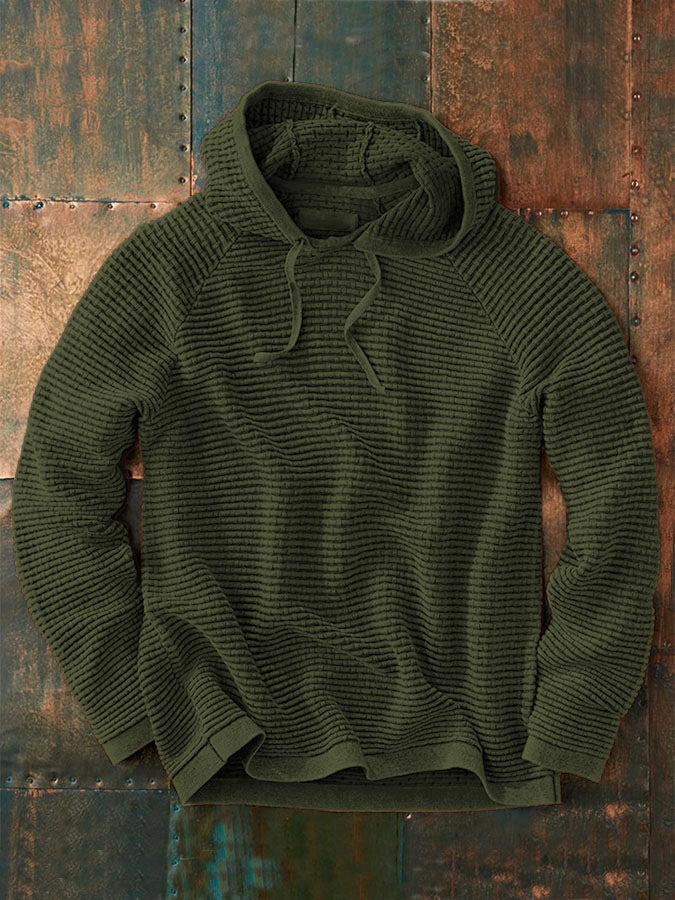 Loose Fashion Hooded Sweatshirt Olive Green - D&A