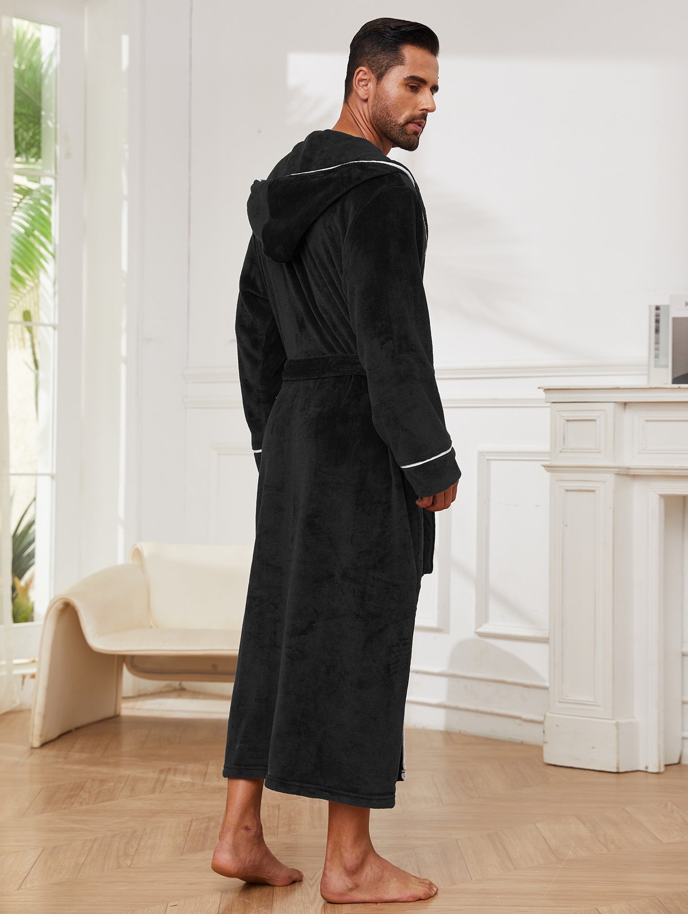 Fashion Men's Flannel Bathrobe Pajamas Women - D&A