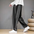 Bold Stripes Wide Men's Casual Pants - D&A