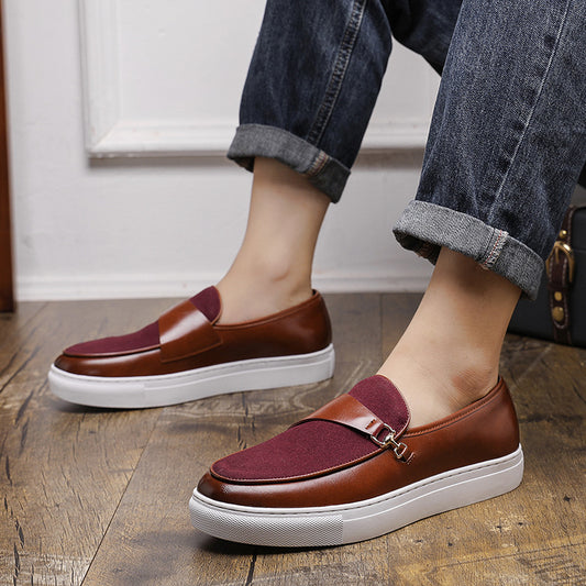 Men's Leather Shoes Horsebit Buckle Slip-on - D&A