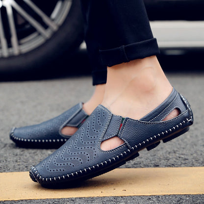 Fashion Men's Closed Toe Casual Breathable Sandals 8503 Blue - D&A