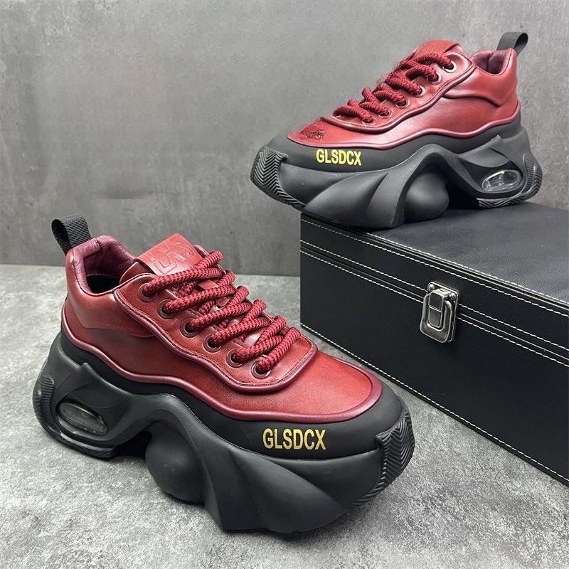 Leather Surface Trend Sports Leisure Platform Men's Shoes - D&A