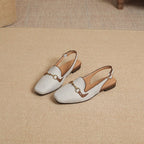 Women's Korean-style Fashion Closed Toe Casual Metal Chain Sandals - D&A