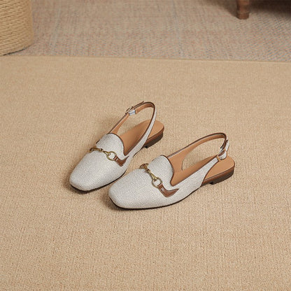 Women's Korean-style Fashion Closed Toe Casual Metal Chain Sandals - D&A