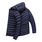 Men's Lightweight Down Cotton-padded Jacket Storage Rib Coat - D&A