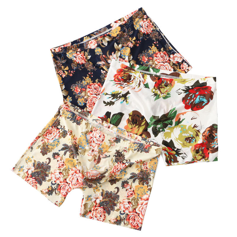 Summer Printed Men's Ice Silk Seamless Panties - D&A