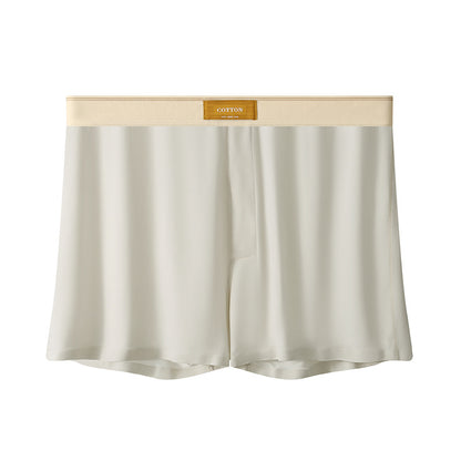 Men's Solid Color Loose Breathable Ice Silk Underwear Rice Apricot - D&A