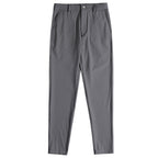 Men's Casual Straight-leg Dark Pattern Ice Silk Cropped Pants - D&A