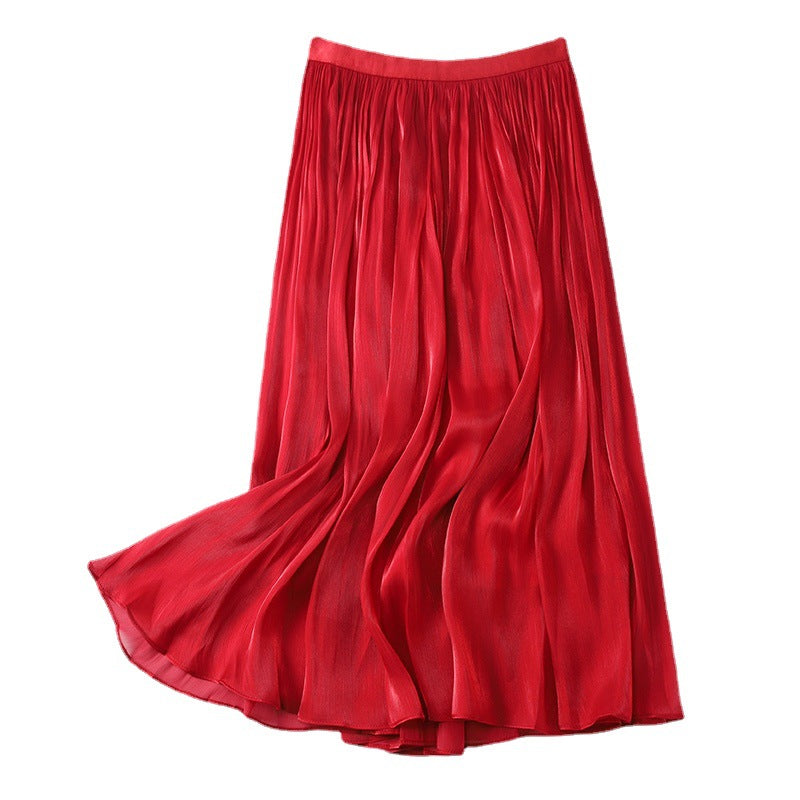 Slim Slimming Mid-length Elegant Pendant Summer Elastic Skirt - D&A