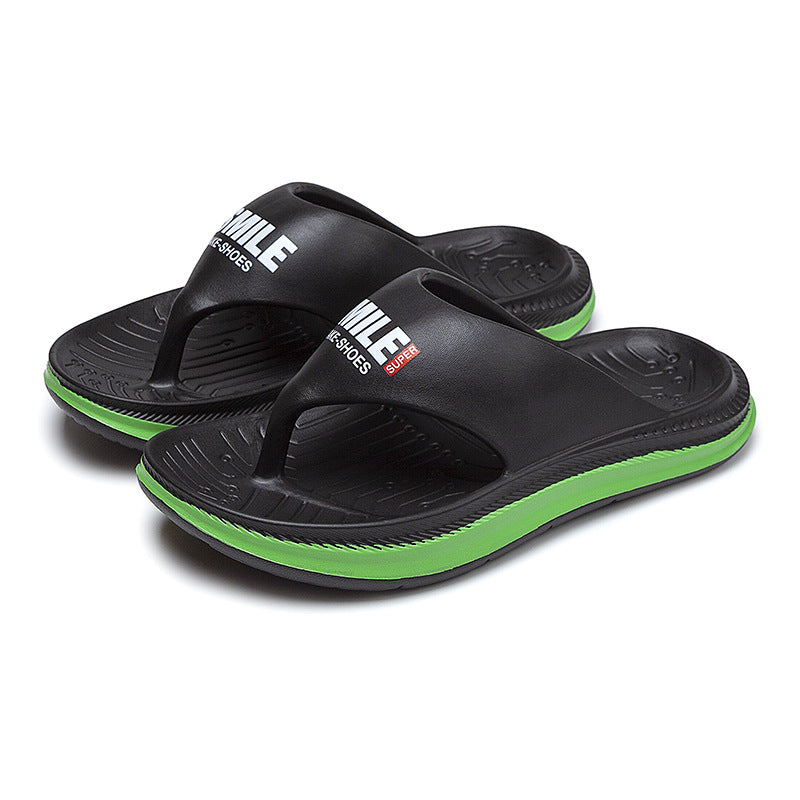 Deodorant Flip-flops Plus Size High-rise Beach Sandals Black - D&A