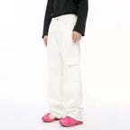 Men's Solid Color Basic Loose Casual Straight-leg Denim Trousers - D&A