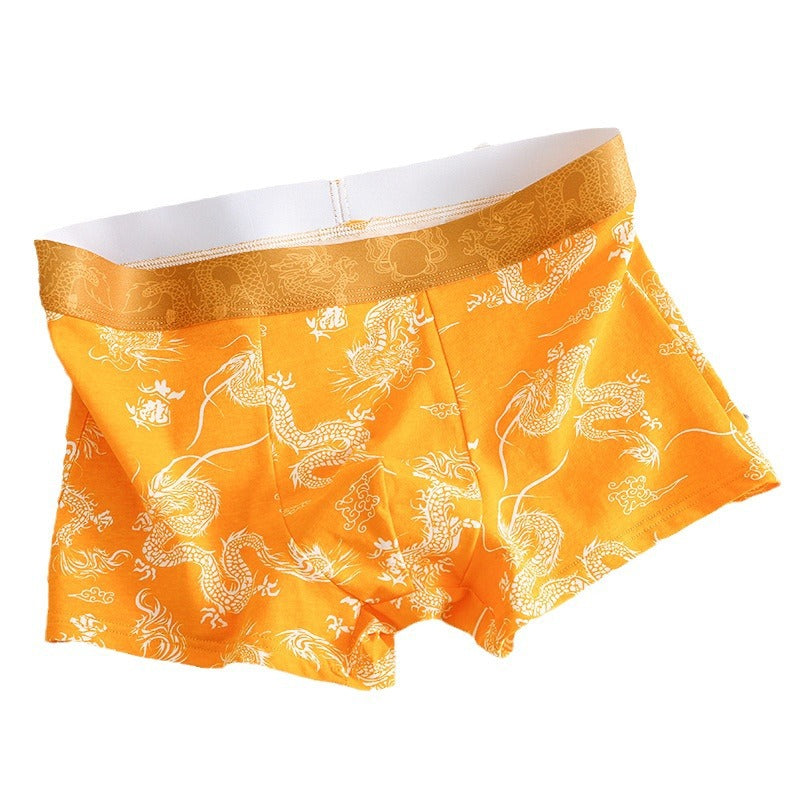 Dragon Pattern Domineering Men's Underwear Pure Cotton Comfortable - D&A