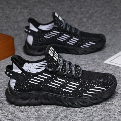 Men's Sports Soft Bottom Light Running Shoes Black 921 - D&A