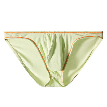 Men's New Ice Silk Underwear Butt-lift Underwear Hip Yellow Green - D&A
