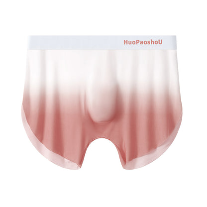 New Ice Silk Huajielong Men's Underwear Pink - D&A
