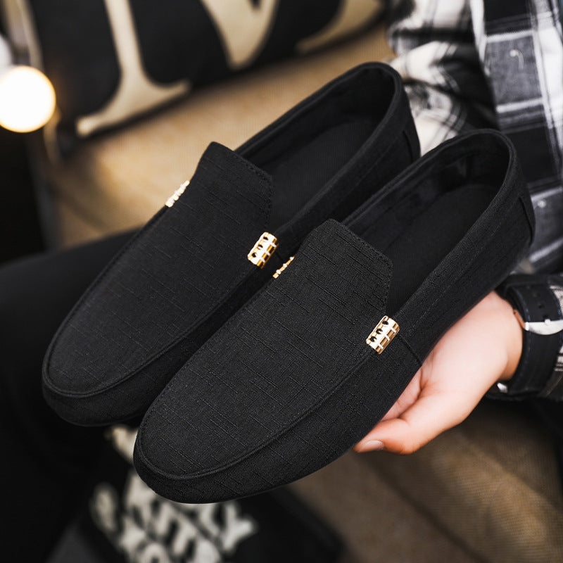 Fashion Business Breathable Soft Bottom Men's Casual Shoes Black - D&A