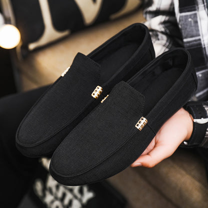 Fashion Business Breathable Soft Bottom Men's Casual Shoes Black - D&A