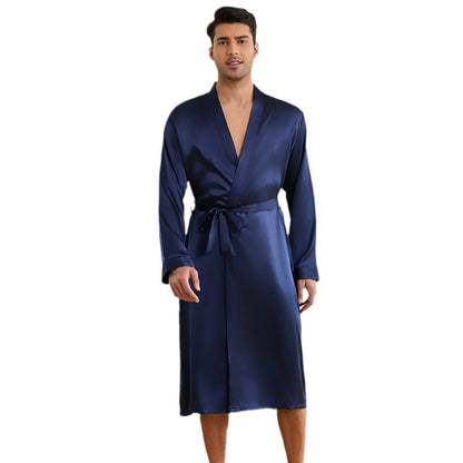 Men's Robes Shorts Suit Solid Color Homewear - D&A
