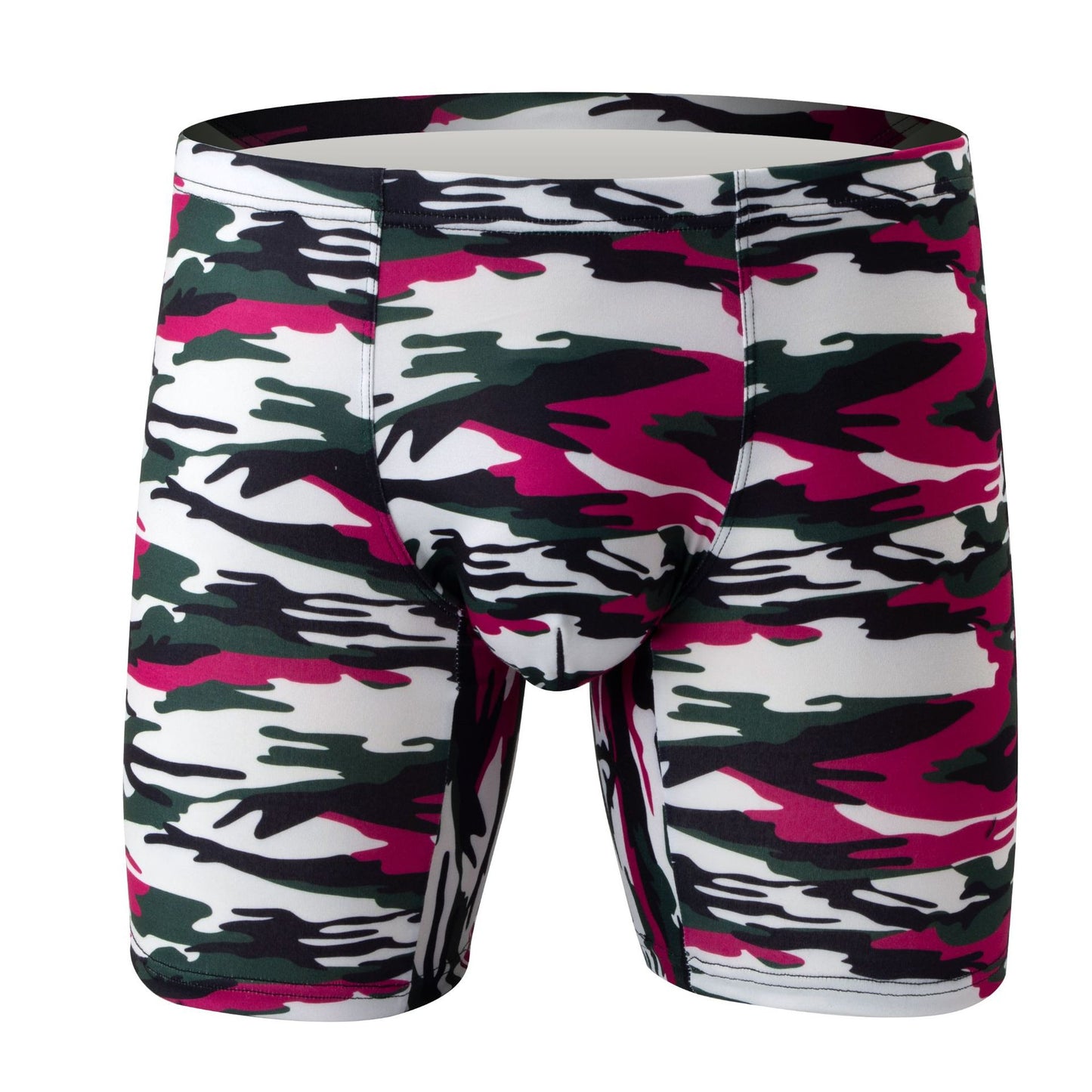 Men's Camouflage Loose U Convex Casual Sports Boxers Red And White Camouflage - D&A