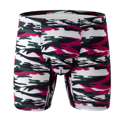 Men's Camouflage Loose U Convex Casual Sports Boxers Red And White Camouflage - D&A