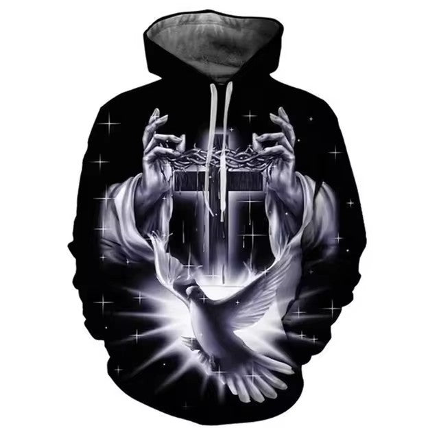 Men's Hooded 3D Digital Printing Sweater DHMM2D1R - D&A