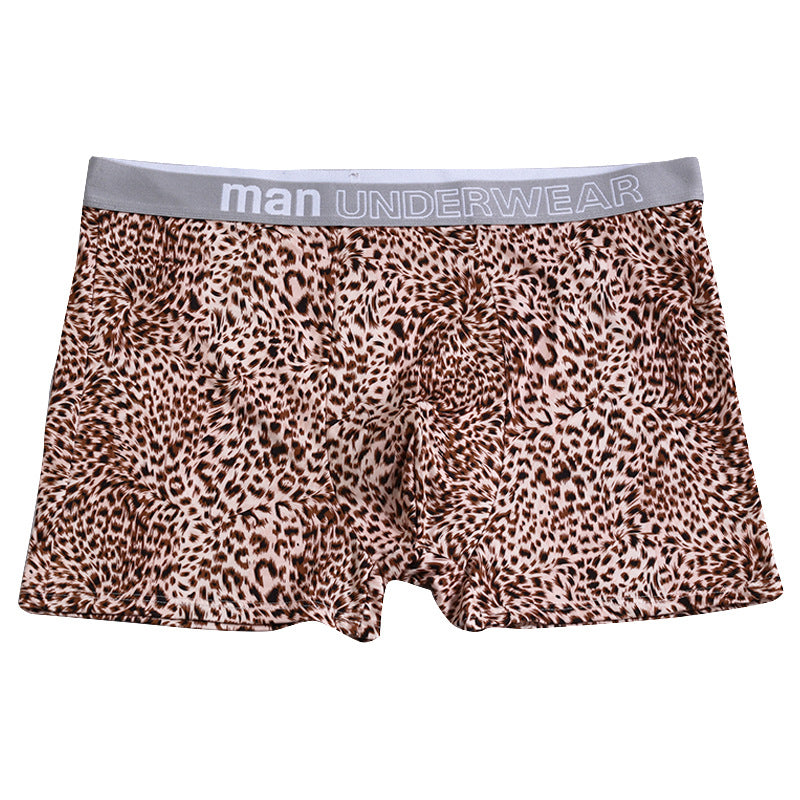 Men's Large Size Loose Leopard Print Comfortable Loose Underwear - D&A