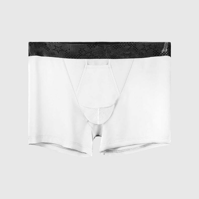 Vein Underwear Men's Ice Silk Boyshorts White - D&A