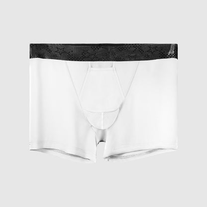 Vein Underwear Men's Ice Silk Boyshorts White - D&A