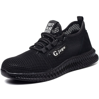 Men's Fashion Summer Breathable Work Shoes 2988 Black - D&A
