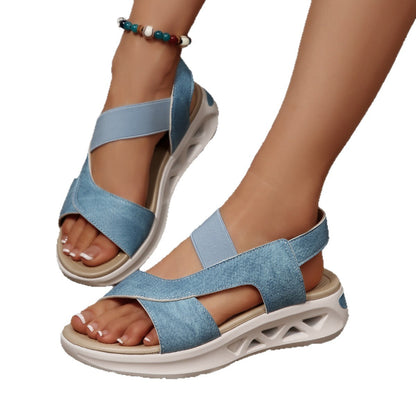 Women's Cloth Platform Beach Sandals - D&A
