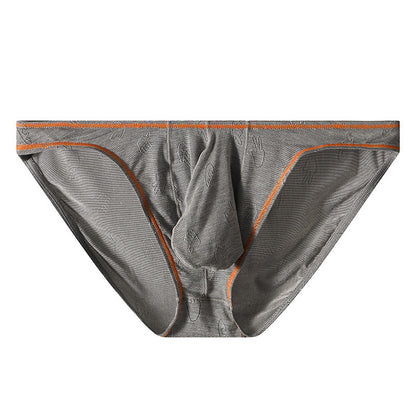 Men's New Ice Silk Underwear Butt-lift Underwear Hip Dark Gray - D&A