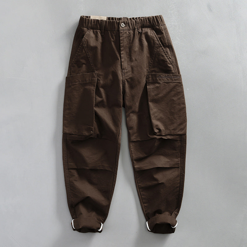 Men's Fashionable All-matching Loose Casual Pants Brown - D&A