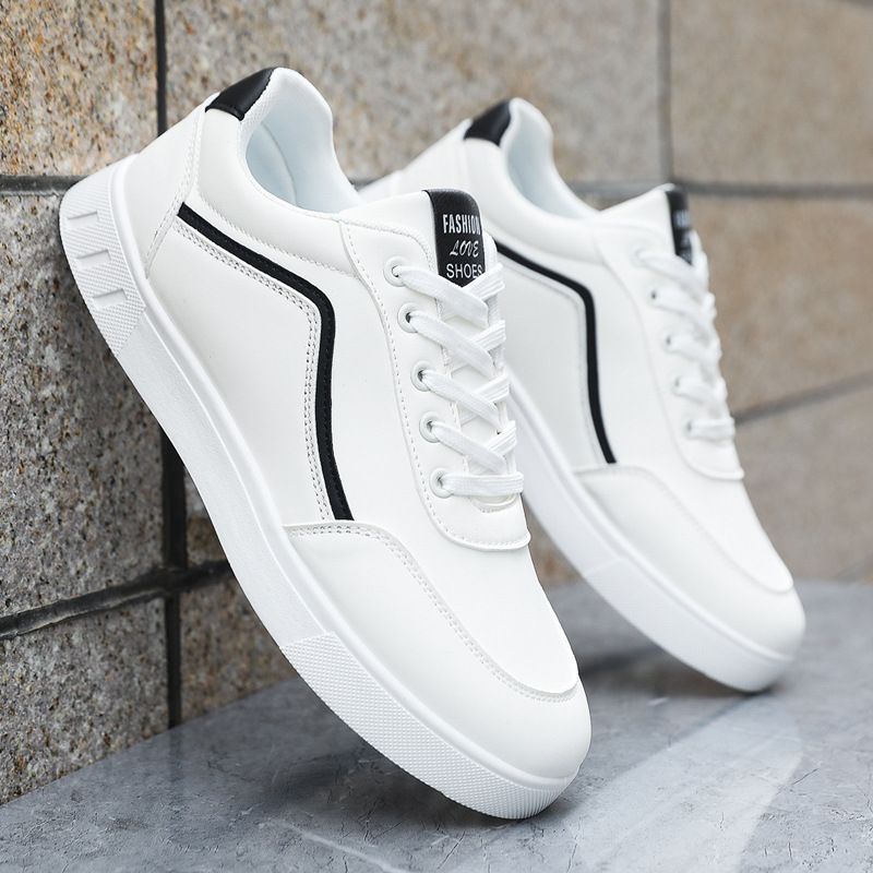 Autumn Easy Wear Shoes Korean Trendy Wild Sneakers AL088 White - D&A