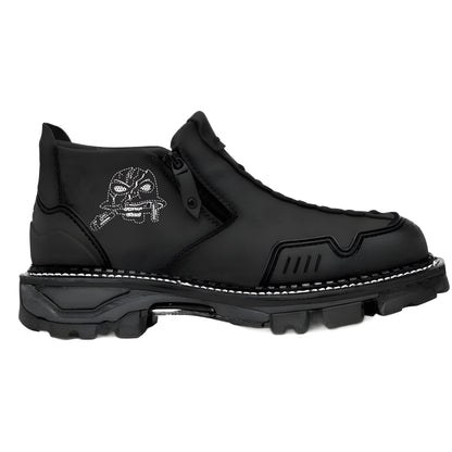 Men's Short Boots Round Toe Large Size Side Zipper Martin Boots - D&A