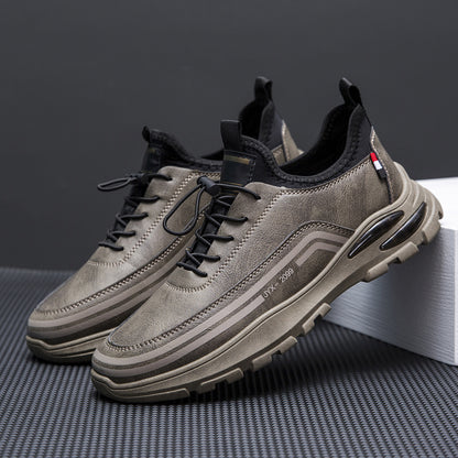 Men's Fleece Lined Padded Warm Keeping Waterproof Sneakers Brown Pumps - D&A
