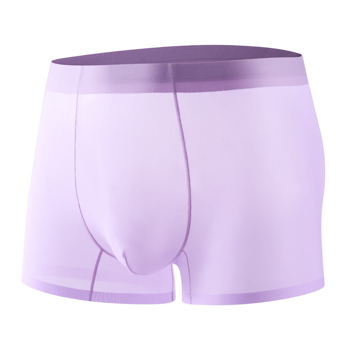 Ultra-thin Cool Ice Silk Breathable Traceless Transparent Hair Exposed Sexy Boxer - D&A