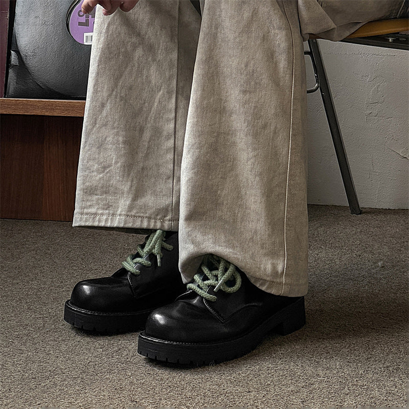 Big Head Derby Men's Platform Height Increasing Casual Leather Shoes - D&A