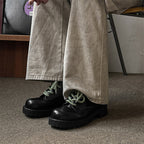 Big Head Derby Men's Platform Height Increasing Casual Leather Shoes - D&A