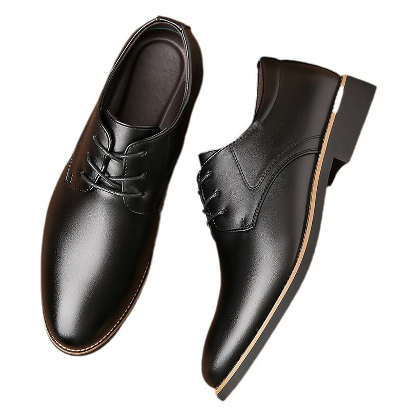Plus Size Business Formal Wear Black Leather Shoes For Men - D&A
