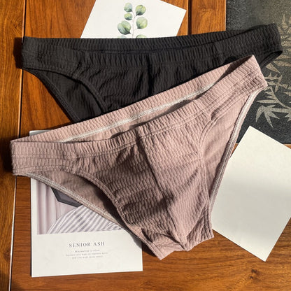 Men's Triangle Underwear Pure Cotton Pants Solid Color Shorts - D&A