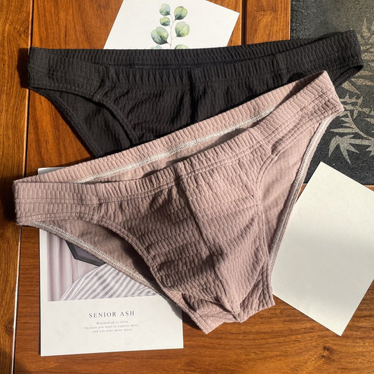 Men's Triangle Underwear Pure Cotton Pants Solid Color Shorts - D&A