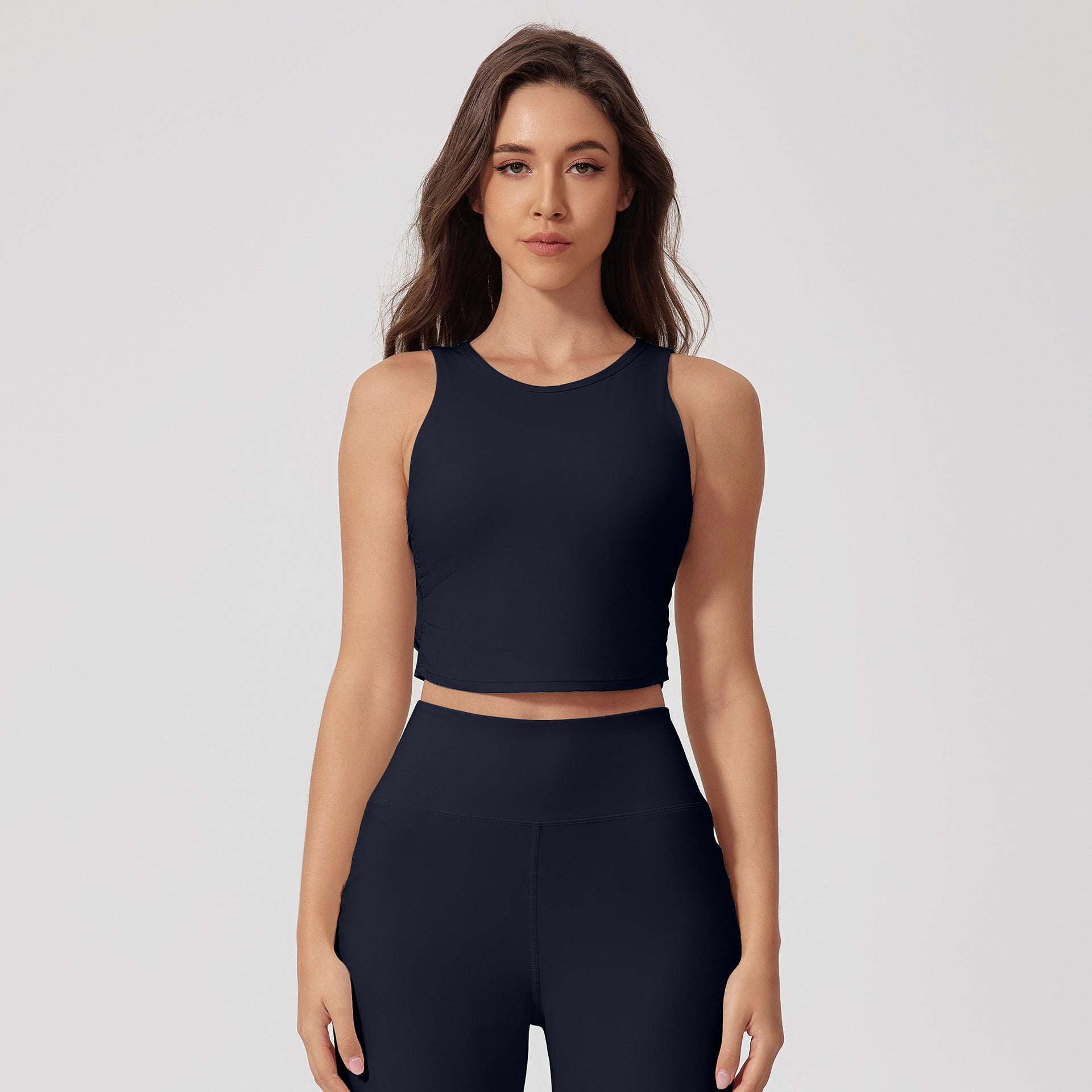 Fitness Nude Feel Bra Quick-drying U-shaped Backless Bra Black - D&A