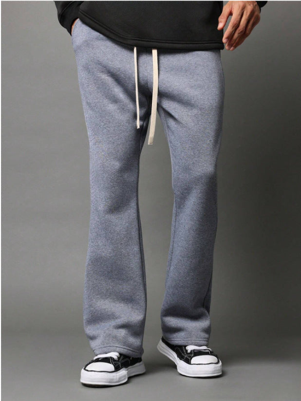 Men's Wide-leg Pants Autumn And Winter Solid Color All-matching Casual Pants - D&A