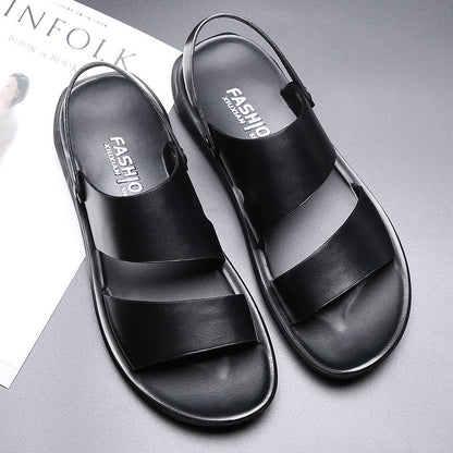 Men's Casual Beach Shoes With Soft Sole And Anti Slip Function Black 9T008 - D&A