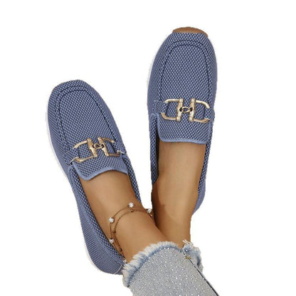 Women's All-match Casual Solid Color Flat Simple Sneaker - D&A